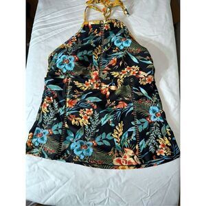 Time and Tru hawaiian floral tankini top size M